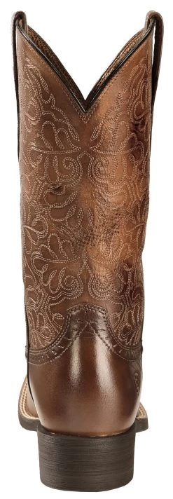 Ariat Women's Rich Brown Round Up Remuda Western Boots - Square Toe -Women - Western Cowboy 031B57 41 BK