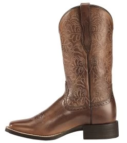 Ariat Women's Rich Brown Round Up Remuda Western Boots - Square Toe -Women - Western Cowboy 031B57 41 LT