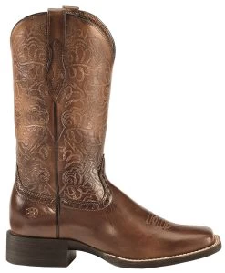 Ariat Women's Rich Brown Round Up Remuda Western Boots - Square Toe -Women - Western Cowboy 031B57 41 RT