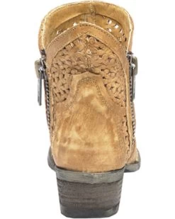 Circle G Women's Cutout Booties - Round Toe -Women - Western Cowboy 04521S 22 BK