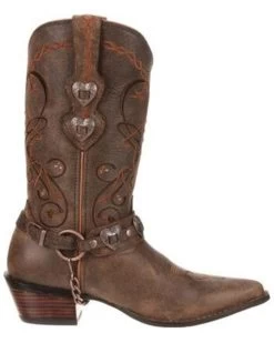 Durango Women's Crush Heart Harness Boots - Pointed Toe -Women - Western Cowboy 045D37 7010 P2