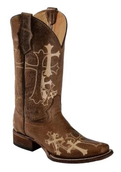 Circle G Women's Cross Embroidered Western Boots - Square Toe 10 Circle G Women's Cross Embroidered Western Boots - Square Toe -Women - Western Cowboy 045V68 47 P1