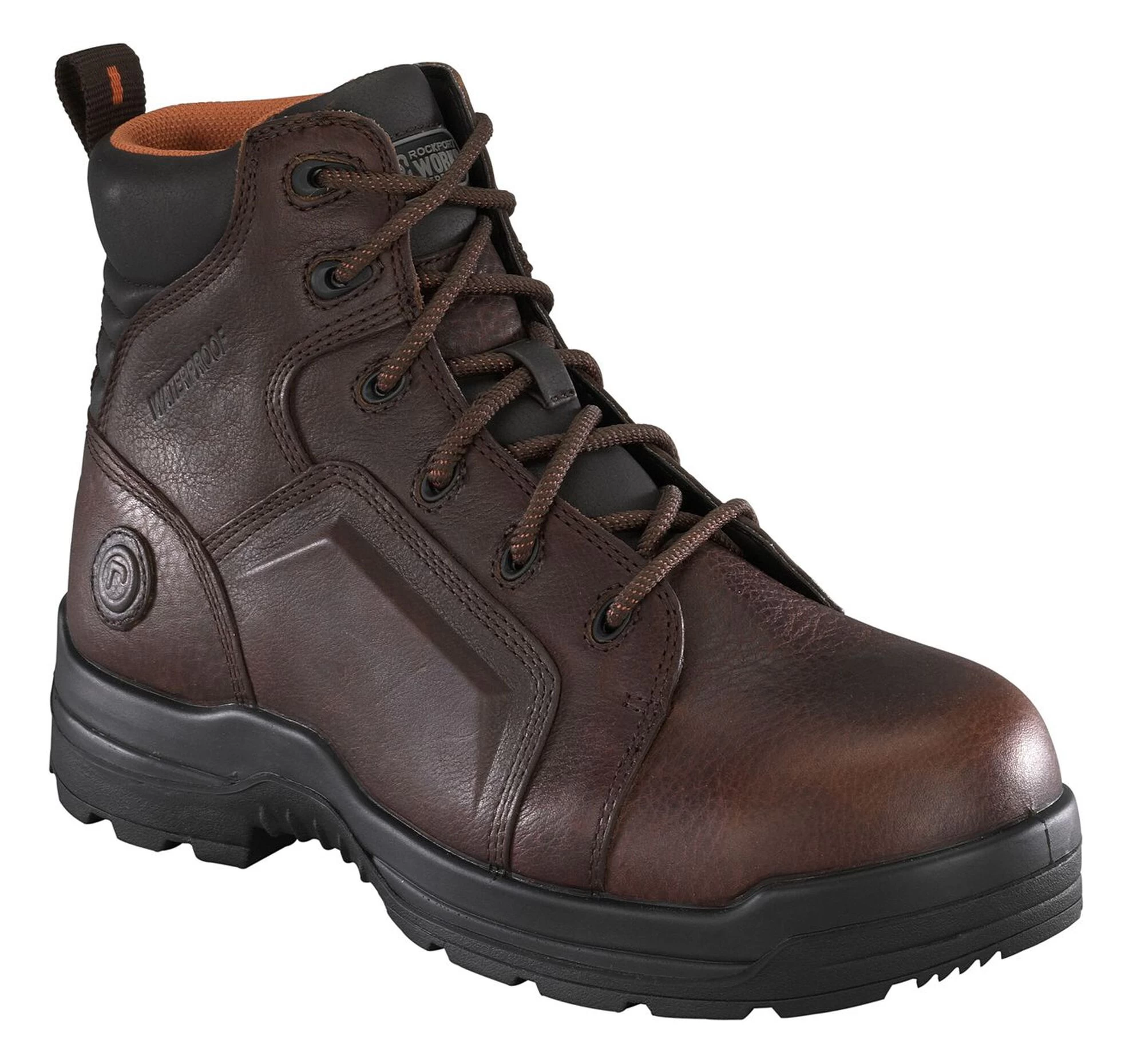 Rockport Women's More Energy Brown 6" Lace-Up Work Boots - Composite Toe 1 Rockport Women's More Energy Brown 6" Lace-Up Work Boots - Composite Toe
