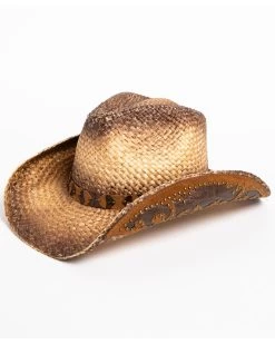 Shyanne Women's Rustic Tan Straw Hat 10 Shyanne Women's Rustic Tan Straw Hat -Women - Western Cowboy 2000199477 200 D1