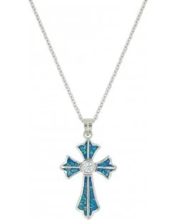 Montana Silversmiths Women's River Of Lights Cross Necklace