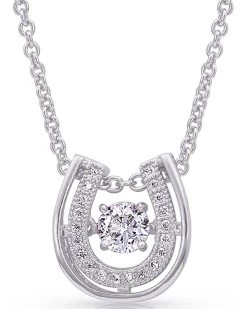 Montana Silversmiths Women's Dancing With Luck Horseshoe Necklace