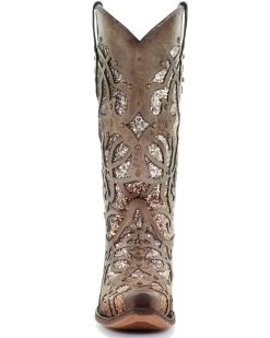 Corral Women's Golden Luminary Roots Western Boots - Snip Toe