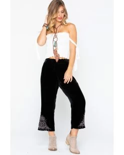 Johnny Was Women's Hirsch Velvet Embroidered Crop Pants 11 Johnny Was Women's Hirsch Velvet Embroidered Crop Pants -Women - Western Cowboy 2000257328 001 P6