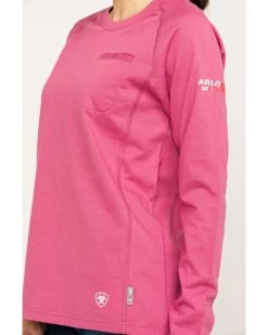 Ariat Women's FR Air Crew Long Sleeve Work Shirt -Women - Western Cowboy 2000269244 650 P3