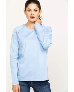 Ariat Women's FR Air Crew Long Sleeve Work Shirt -Women - Western Cowboy 2000269245 400 P1