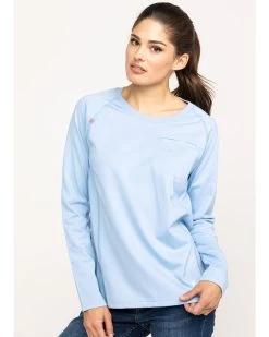 Ariat Women's FR Air Crew Long Sleeve Work Shirt -Women - Western Cowboy 2000269245 400 P5