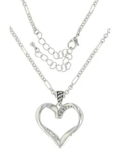 Montana Silversmiths Women's Facets Of Love Rose Gold Heart Necklace