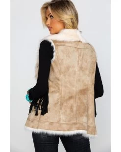 Honey Creek By Scully Women's Beige Faux Fur Vest 9 Honey Creek By Scully Women's Beige Faux Fur Vest -Women - Western Cowboy 2000280568 250 P2