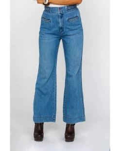 Free People Women's Seasons In The Sun Jeans -Women - Western Cowboy 2000281049 400 P1