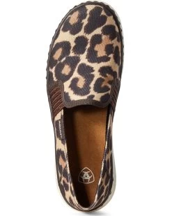 Ariat Women's Ryder Slip-On Leopard Shoes - Round Toe -Women - Western Cowboy 2000281900 200 P4