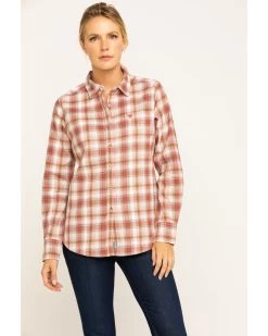 Ariat Women's FR Victoria Plaid Print Long Sleeve Work Shirt -Women - Western Cowboy 2000283798 800 P1