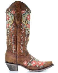Corral Women's Deer Skull Western Boots - Snip Toe