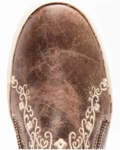 Corral Women's Bone Crater Inlay Embroidered Shoes