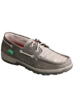 Twisted X Women's Silver CellStretch Boat Shoes - Moc Toe -Women - Western Cowboy 2000291741 040 P1