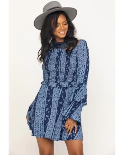 Rock & Roll Denim Women's Bandana Print Dress -Women - Western Cowboy 2000295133 410 P5
