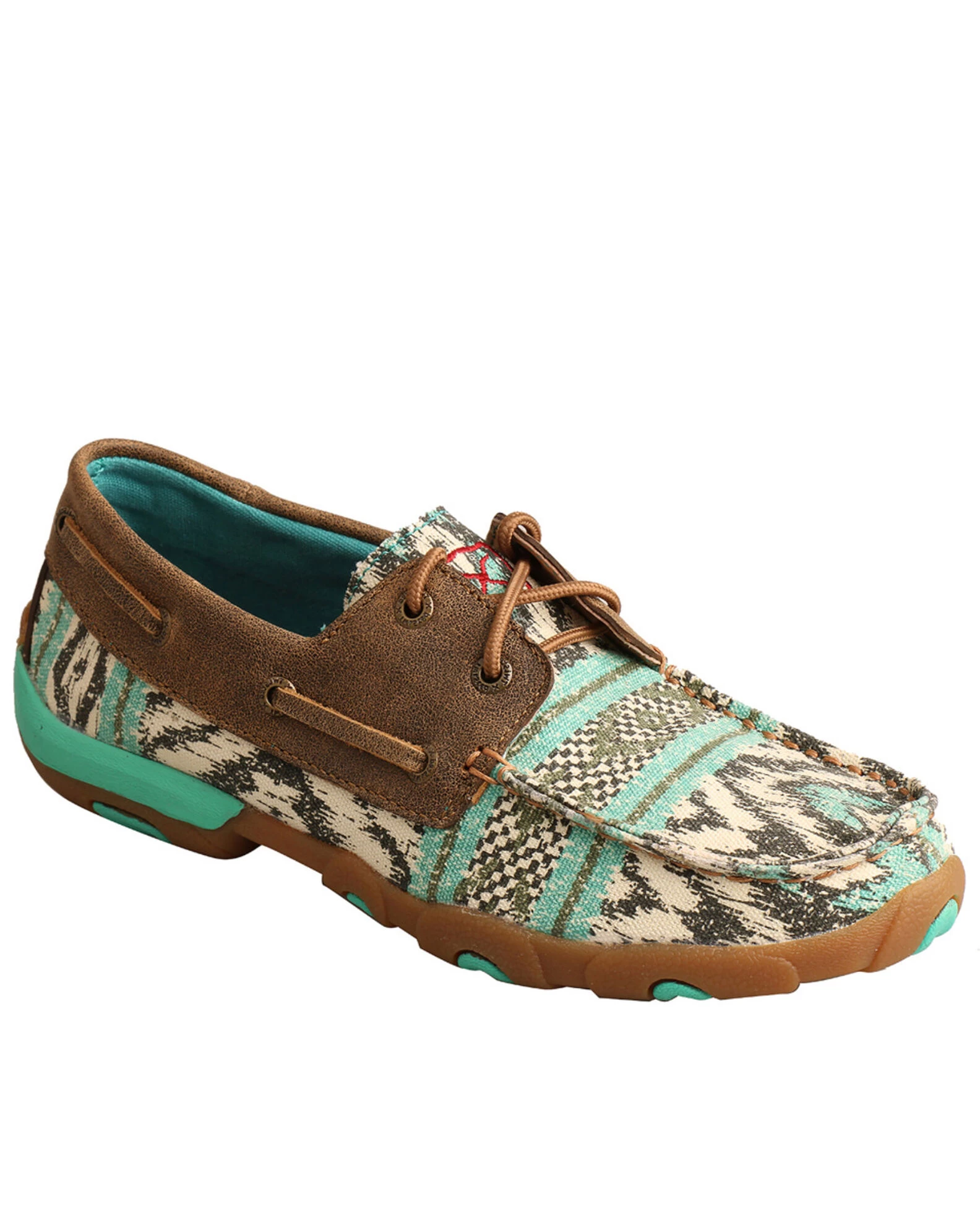 Twisted X Women's Canvas Boat Shoes - Moc Toe 2 Twisted X Women's Canvas Boat Shoes - Moc Toe - Image 2