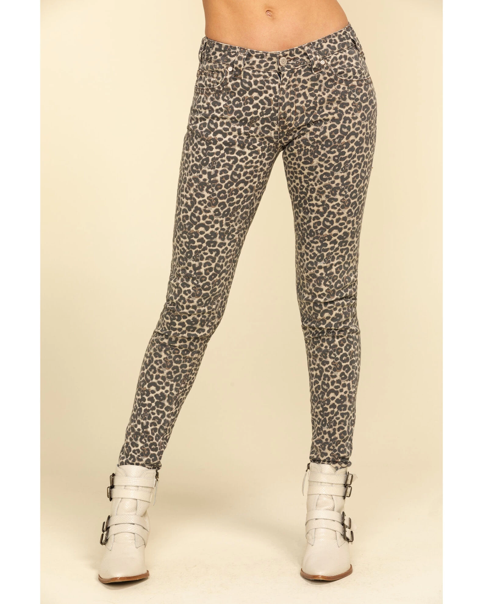 Rock & Roll Denim Women's Leopard Print Skinny Jeans 2 Rock & Roll Denim Women's Leopard Print Skinny Jeans - Image 2