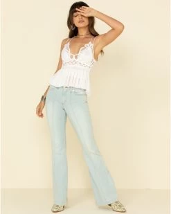 Free People Women's Adella Cami Lace Ruffled Tank Top 7 Free People Women's Adella Cami Lace Ruffled Tank Top -Women - Western Cowboy 2000325212 100 P3