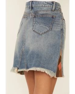 Driftwood Women’s Light Wash Patchwork Denim Skirt -Women - Western Cowboy 2000328237 400 P5