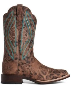 Ariat Women's Leopard Primetime Western Performance Boots - Broad Square Toe -Women - Western Cowboy 2000331107 200 P2