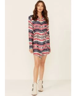 Stetson Women's Southwestern Print Self-Tie Sash Dress