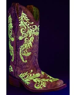 Corral Women's Glow In The Dark Western Boots - Square Toe -Women - Western Cowboy 2000332729 200 P1