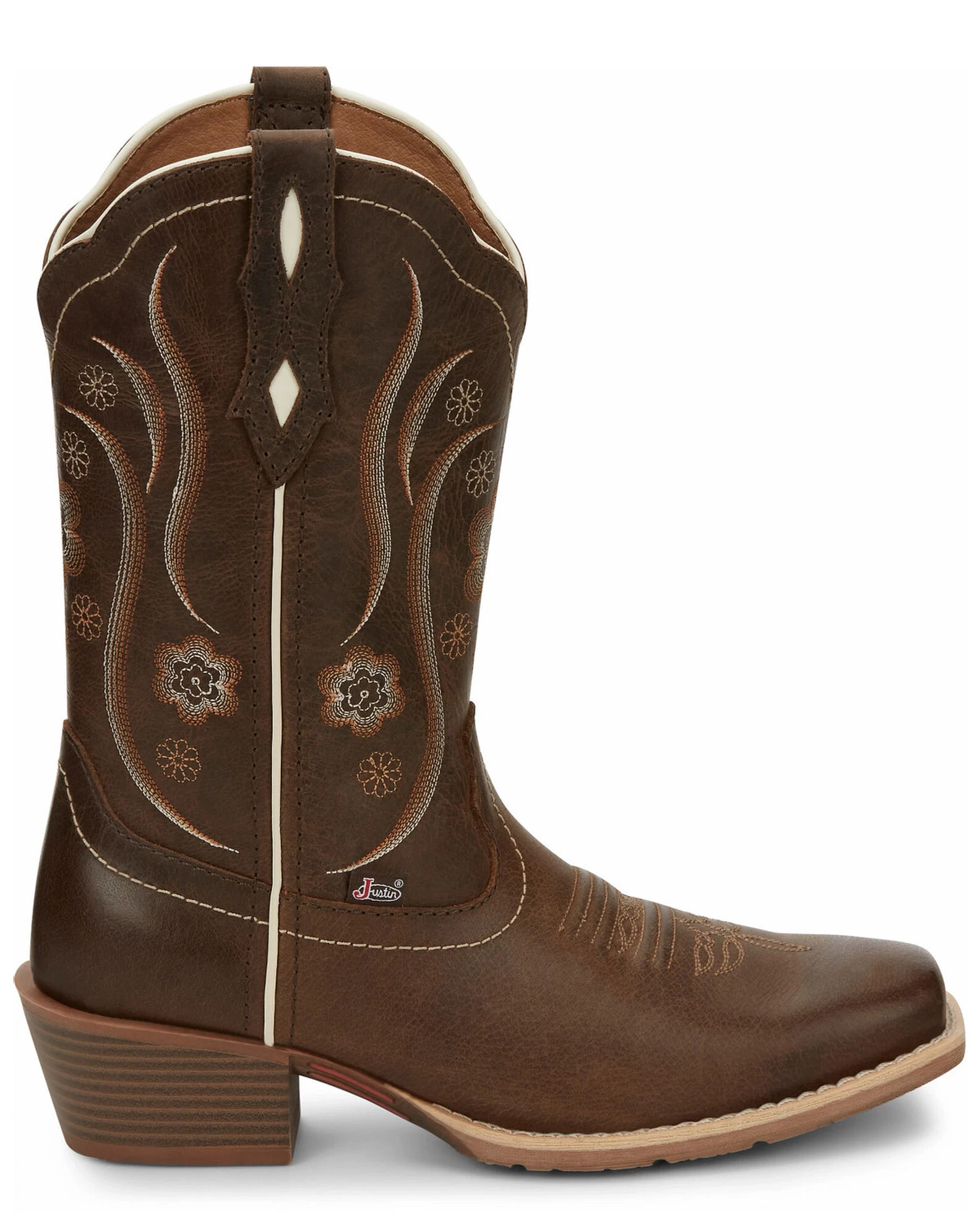 Justin Women's Jesse Brown Western Boots - Square Toe 3 Justin Women's Jesse Brown Western Boots - Square Toe - Image 3