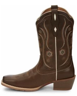 Justin Women's Jesse Brown Western Boots - Square Toe 12 Justin Women's Jesse Brown Western Boots - Square Toe -Women - Western Cowboy 2000335066 200 P3