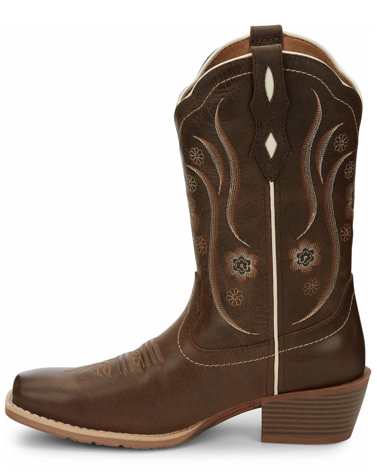 Justin Women's Jesse Brown Western Boots - Square Toe 6 Justin Women's Jesse Brown Western Boots - Square Toe - Image 6