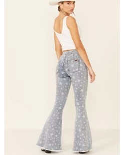 Rock & Roll Denim Women's Star High Rise Bell-Bottom Jeans -Women - Western Cowboy 2000338590 450 P2