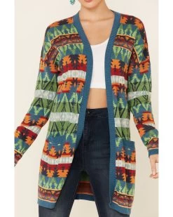 Tasha Polizzi Women's Southwestern Print Cardigan -Women - Western Cowboy 2000341949 400 P3