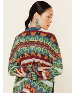 Tasha Polizzi Women's Southwestern Print Cardigan -Women - Western Cowboy 2000341949 400 P5