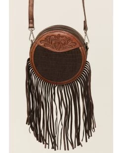 Shyanne Women's Amber Embossed Circle Crossbody Bag