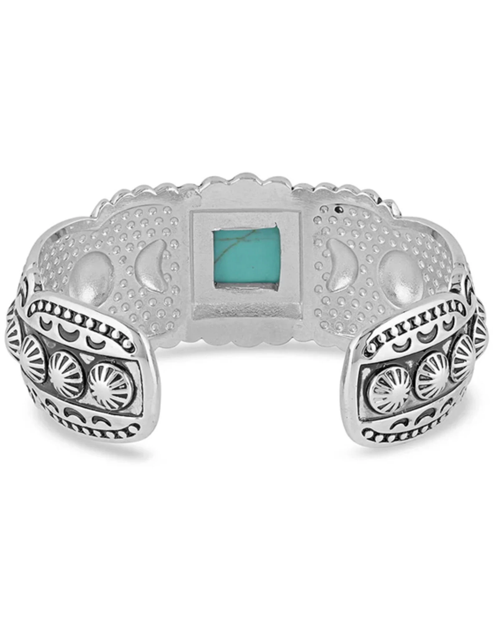 Montana Silversmiths Women's Flourished Turquoise Cuff Bracelet 1 Montana Silversmiths Women's Flourished Turquoise Cuff Bracelet