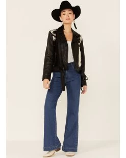 STS Ranchwear Women's Cow Print Leather Jacket -Women - Western Cowboy 2000345369 001 P4