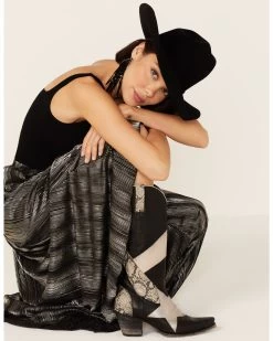 Tasha Polizzi Women's Lusha Crinkle Metallic Maxi Skirt 6 Tasha Polizzi Women's Lusha Crinkle Metallic Maxi Skirt -Women - Western Cowboy 2000350311 001 P1