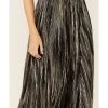 Tasha Polizzi Women's Lusha Crinkle Metallic Maxi Skirt