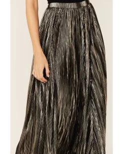 Tasha Polizzi Women's Lusha Crinkle Metallic Maxi Skirt