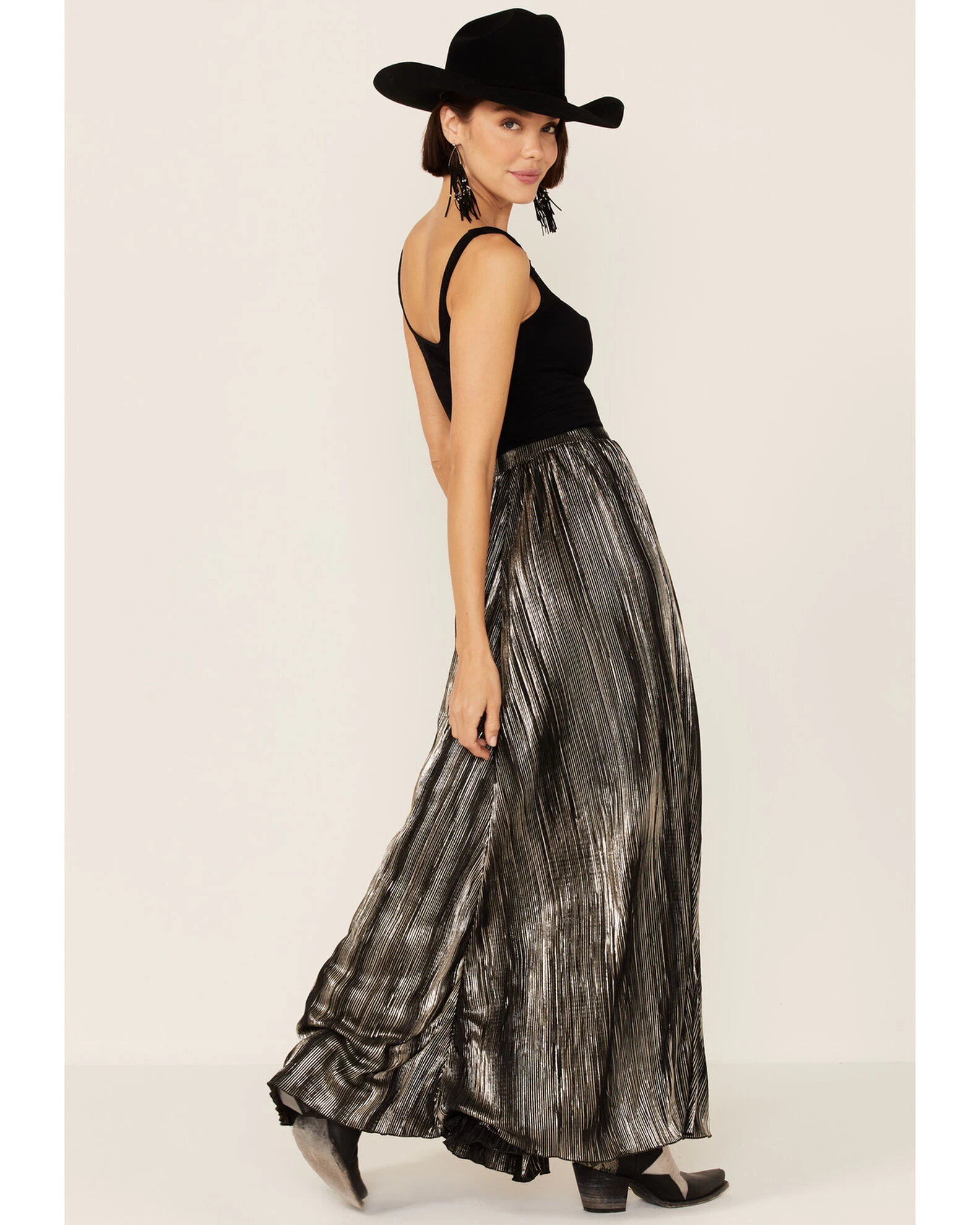 Tasha Polizzi Women's Lusha Crinkle Metallic Maxi Skirt 4 Tasha Polizzi Women's Lusha Crinkle Metallic Maxi Skirt - Image 4