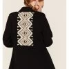 Shyanne Women's Black Embroidered Southwestern Back Anorak Jacket