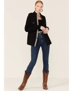 Shyanne Women's Black Embroidered Southwestern Back Anorak Jacket -Women - Western Cowboy 2000351370 001 P4