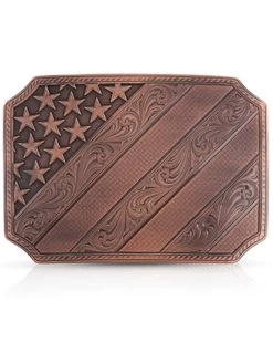 Montana Silversmiths Women's Born In The USA Bronze Belt Buckle