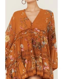 Free People Women's Cherry Blossom Mini Dress -Women - Western Cowboy 2000354241 200 P2
