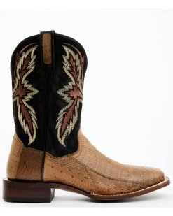 Dan Post Men's Taupe Water Snake Exotic Western Boots - Broad Square Toe