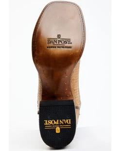 Dan Post Men's Taupe Water Snake Exotic Western Boots - Broad Square Toe -Women - Western Cowboy 2000354881 251 P7